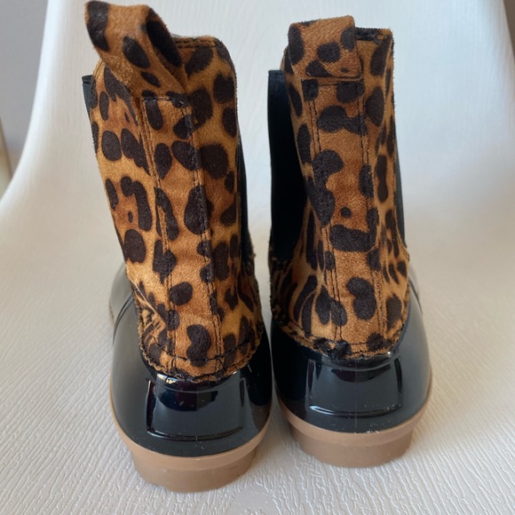 Slip on Winter Duck Boots Leopard - Picture 3 of 5